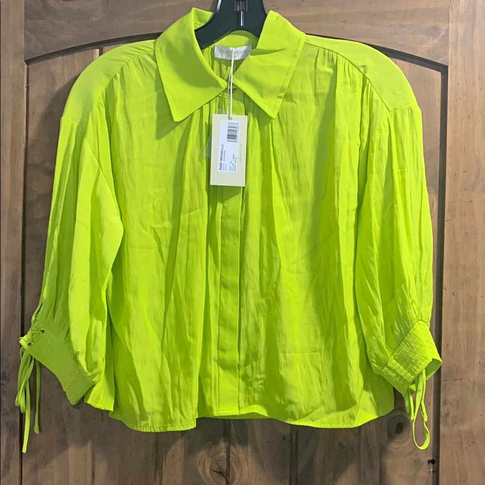 Ramy Brook Neon Green Blouse